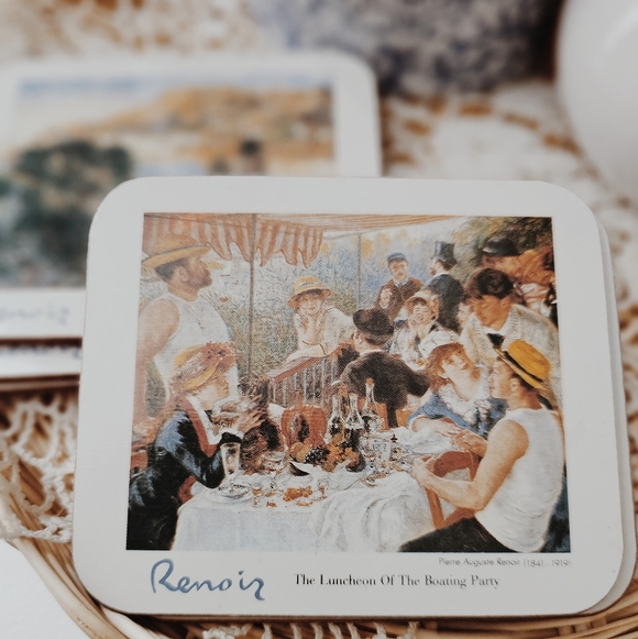Jason Products Rectangular Renoir Art Coasters Set With Cork Backing - Picture 7 of 8